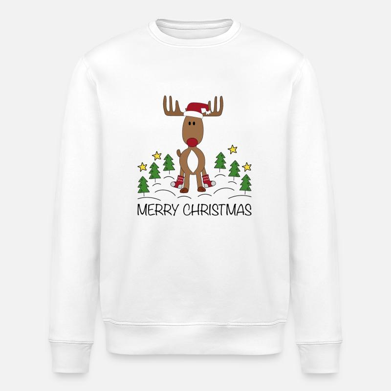 Joyeux Noël - Sweat bio ROLLER Stanley/Stella Unisexe - blanc