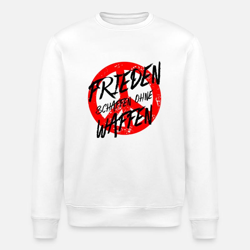 Frieden schaffen - Stanley/Stella Unisex Bio-Sweatshirt ROLLER - Weiß