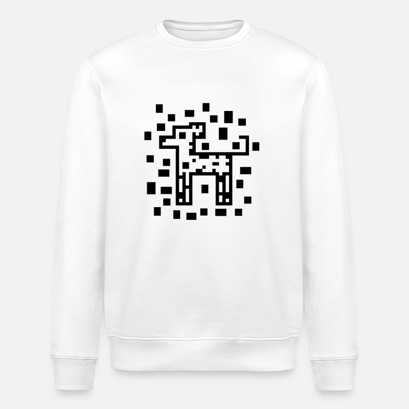 dalmatian pattern - Stanley/Stella ROLLER Unisex Organic Sweatshirt - white