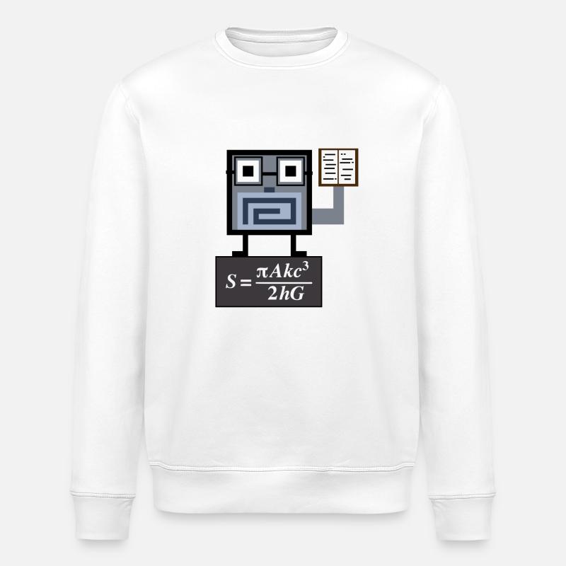 StephenHawkingTadpole - Stanley/Stella ROLLER Unisex Organic Sweatshirt - white