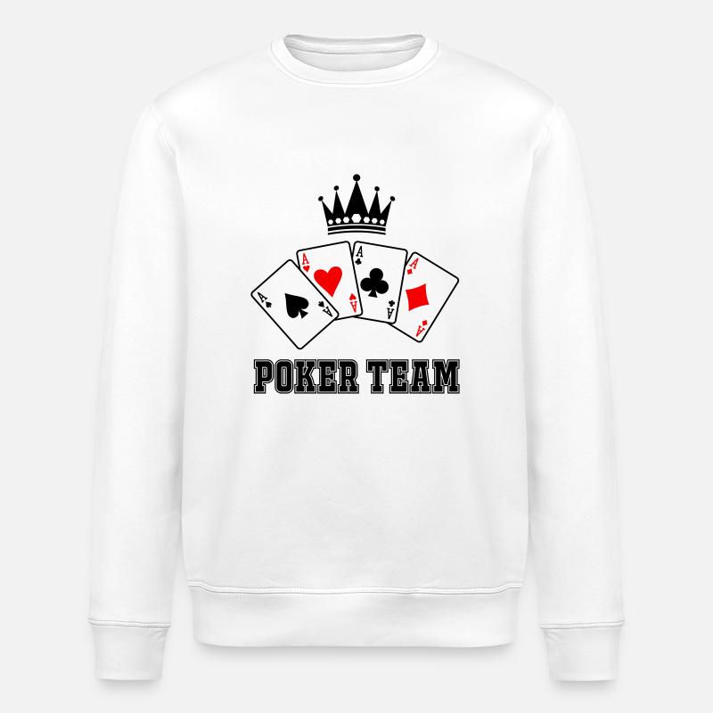 Équipe de poker - Sweat bio ROLLER Stanley/Stella Unisexe - blanc