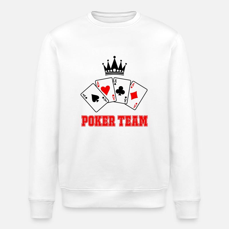 poker team - Stanley/Stella Unisex Bio-Sweatshirt ROLLER - Weiß