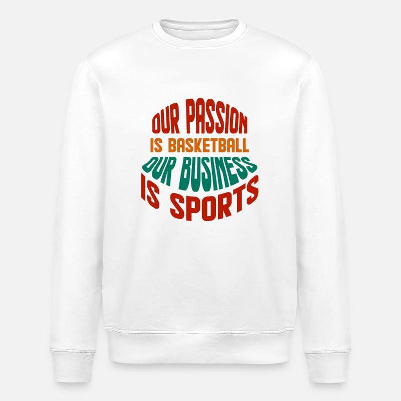 Notre passion, c’est le basket-ball - Sweat bio ROLLER Stanley/Stella Unisexe - blanc