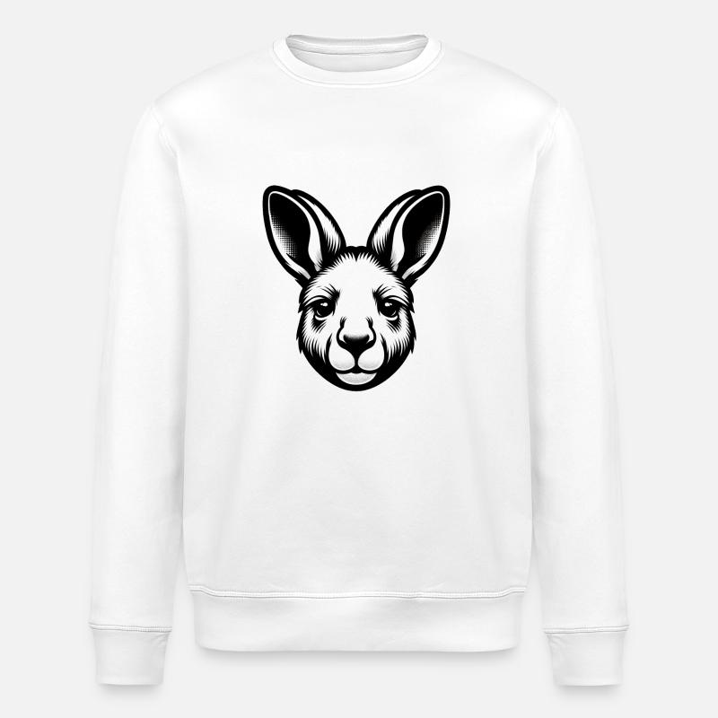 Kangaroo - Stanley/Stella ROLLER Unisex Organic Sweatshirt - white