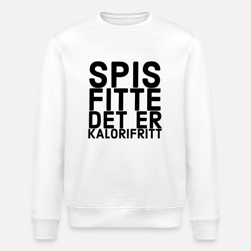 Eat it's calorie free - Stanley/Stella ROLLER Unisex Organic Sweatshirt - white