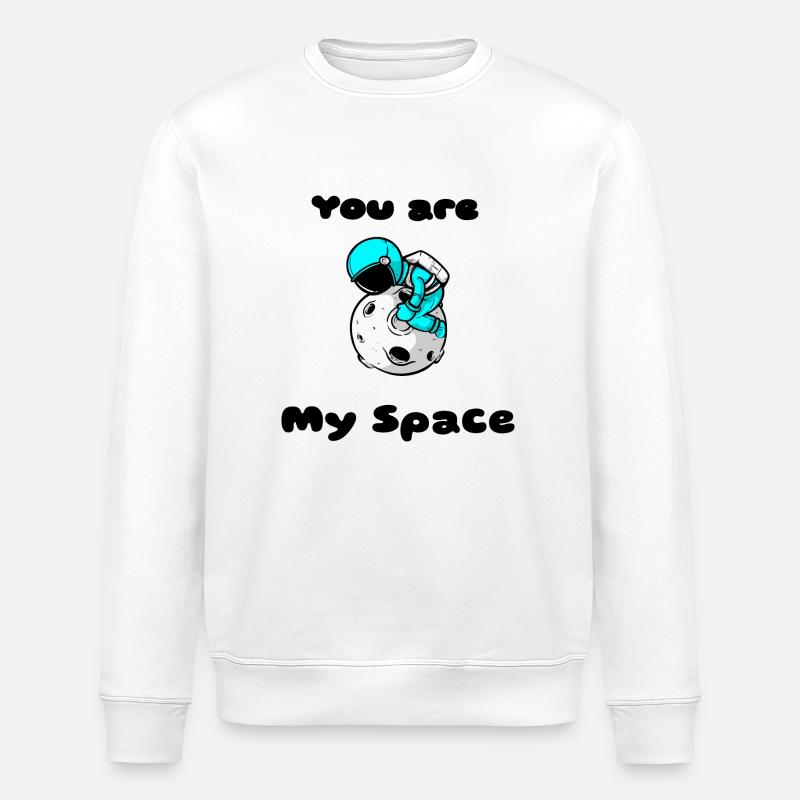 Astronaut - Stanley/Stella ROLLER Unisex Organic Sweatshirt - white