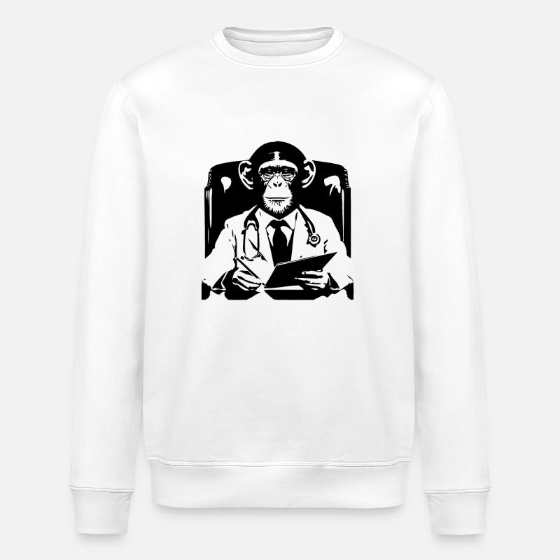 Affen Doktor - Stanley/Stella Unisex Bio-Sweatshirt ROLLER - Weiß
