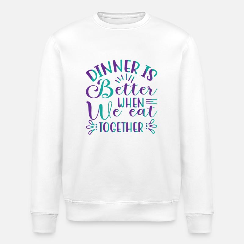 We eat together - Stanley/Stella Unisex Bio-Sweatshirt ROLLER - Weiß