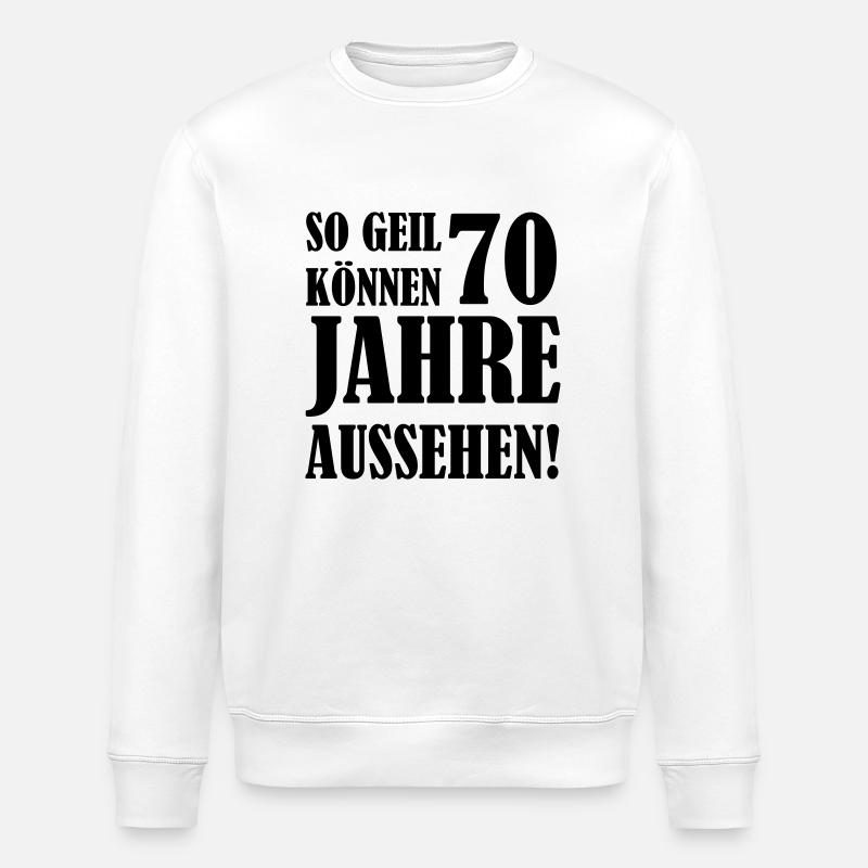 70 jahre - Stanley/Stella Unisex Bio-Sweatshirt ROLLER - Weiß