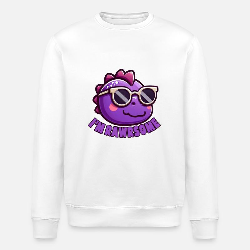 RAWRSOME - Stanley/Stella Unisex Bio-Sweatshirt ROLLER - Weiß