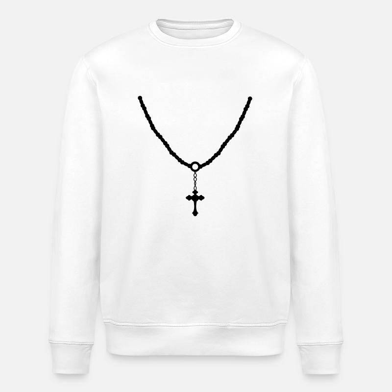 kreuzkette 01 - Stanley/Stella Unisex Bio-Sweatshirt ROLLER - Weiß