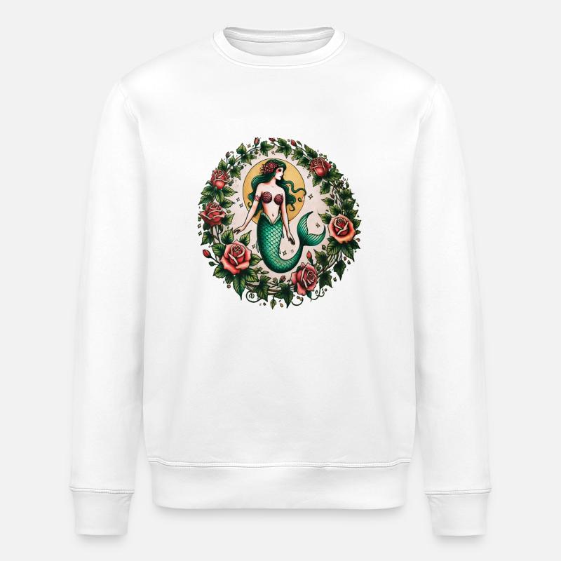 Sirène - Sweat bio ROLLER Stanley/Stella Unisexe - blanc