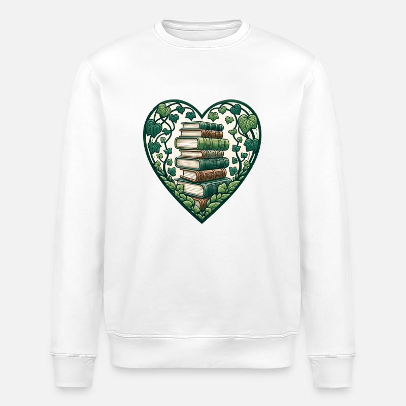 Ich liebe Bücher - Stanley/Stella Unisex Bio-Sweatshirt ROLLER - Weiß