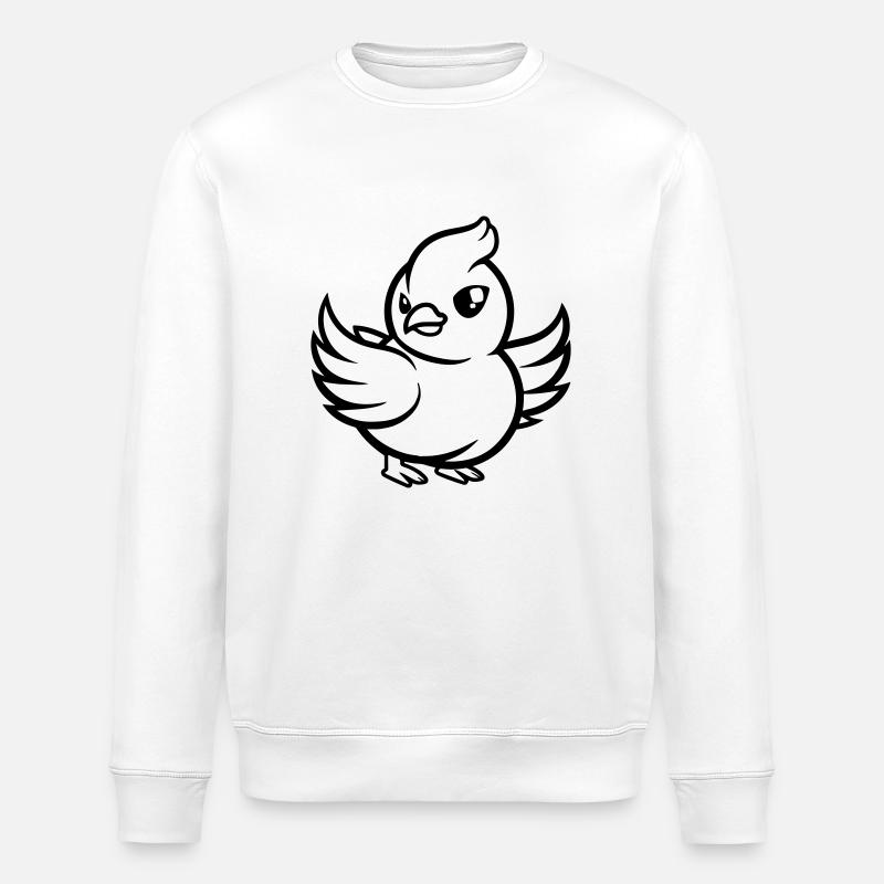 Bande dessinée de pigeon - Sweat bio ROLLER Stanley/Stella Unisexe - blanc