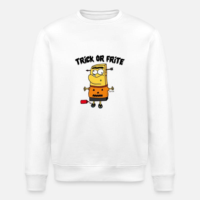 Trick oder frittiert! - Stanley/Stella Unisex Bio-Sweatshirt ROLLER - Weiß