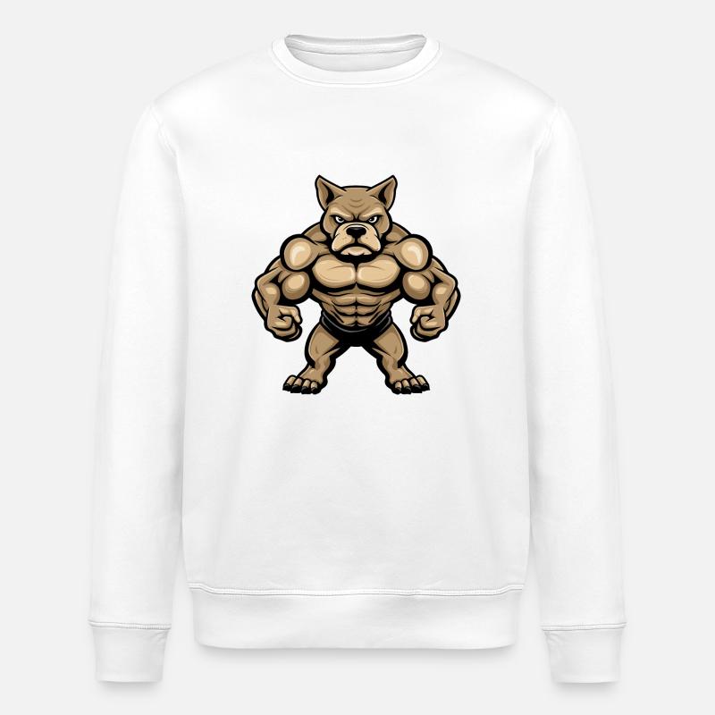Bande dessinée de chien - Sweat bio ROLLER Stanley/Stella Unisexe - blanc