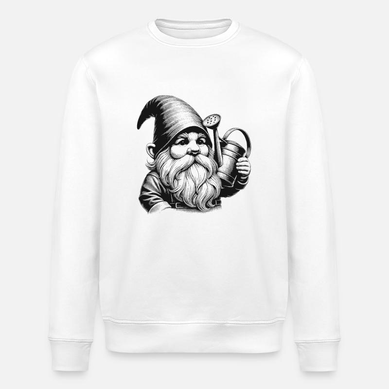 Gartenzwerg - Stanley/Stella Unisex Bio-Sweatshirt ROLLER - Weiß