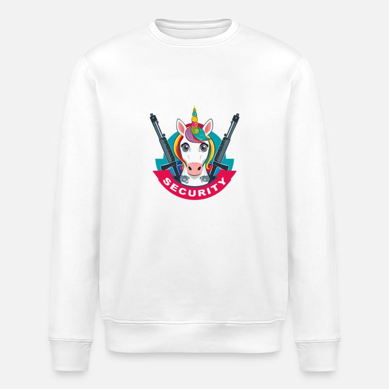 Unicorn Security - Stanley/Stella Unisex Bio-Sweatshirt ROLLER - Weiß