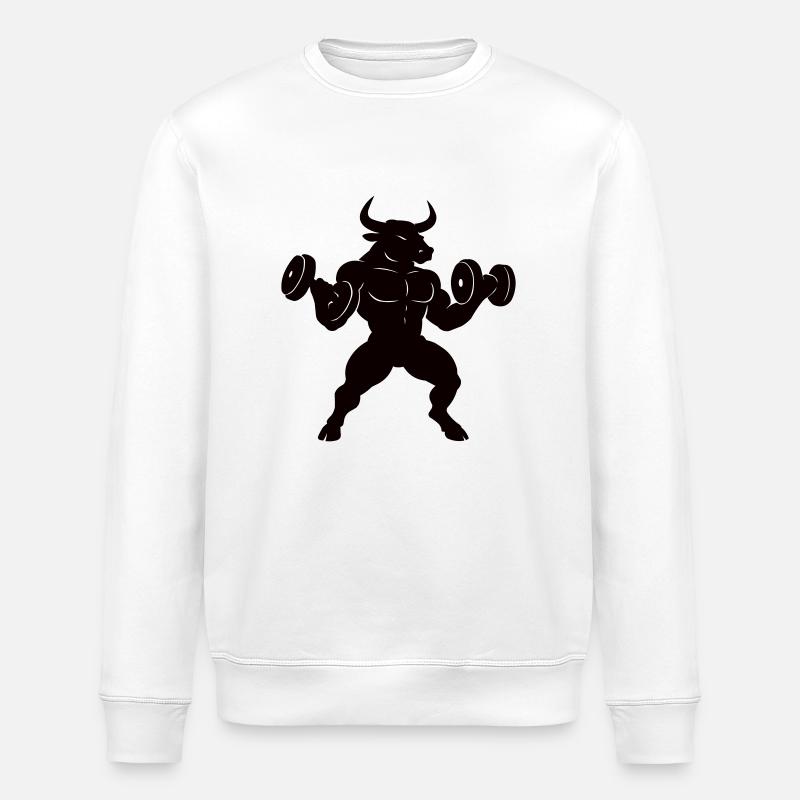 Muscles du Taureau - Sweat bio ROLLER Stanley/Stella Unisexe - blanc
