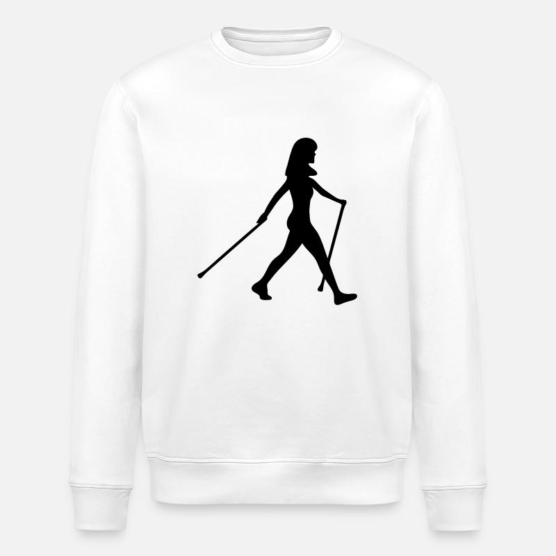 Nordic Walking - Sweat bio ROLLER Stanley/Stella Unisexe - blanc