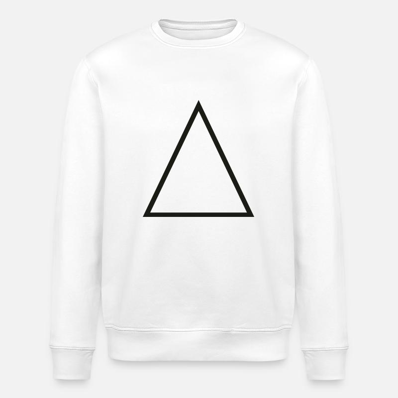 Triangle Outline - Stanley/Stella ROLLER Unisex Organic Sweatshirt - white