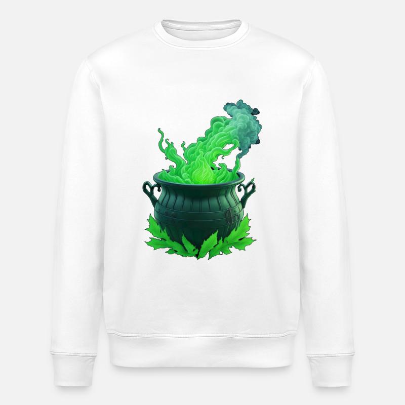 Witch's Cauldron Halloween - Stanley/Stella ROLLER Unisex Organic Sweatshirt - white