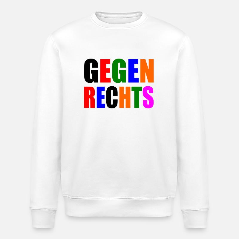Gegen rechts - Stanley/Stella Unisex Bio-Sweatshirt ROLLER - Weiß