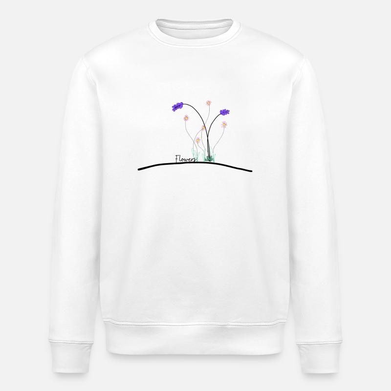 Fleur - Sweat bio ROLLER Stanley/Stella Unisexe - blanc