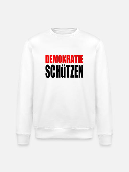 demokratie schützen - Stanley/Stella Unisex Bio-Sweatshirt ROLLER - Weiß