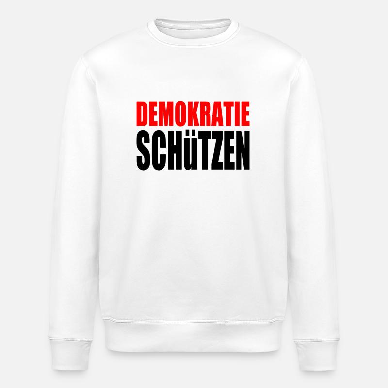 demokratie schützen - Stanley/Stella Unisex Bio-Sweatshirt ROLLER - Weiß