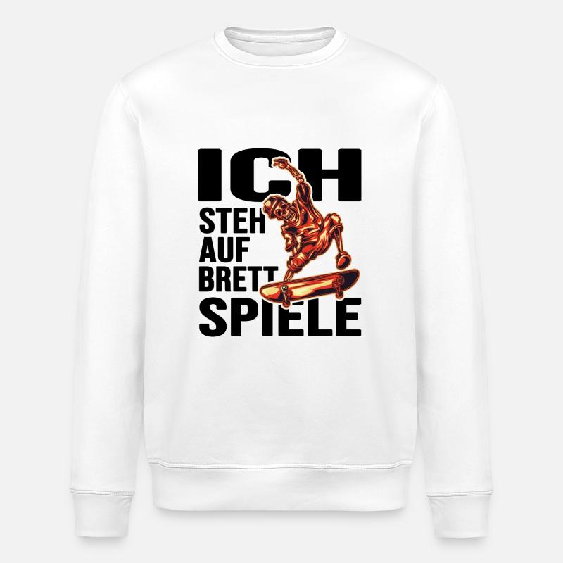 skate sk8 skateboarder halfpipe - Stanley/Stella Unisex Bio-Sweatshirt ROLLER - Weiß