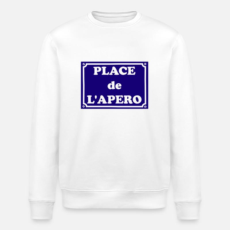 panel instead of the aperitif - Stanley/Stella ROLLER Unisex Organic Sweatshirt - white