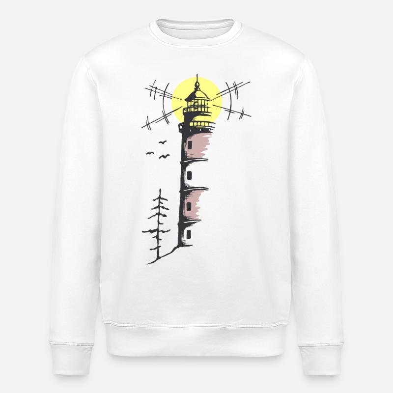 Lighthouse - Stanley/Stella ROLLER Unisex Organic Sweatshirt - white