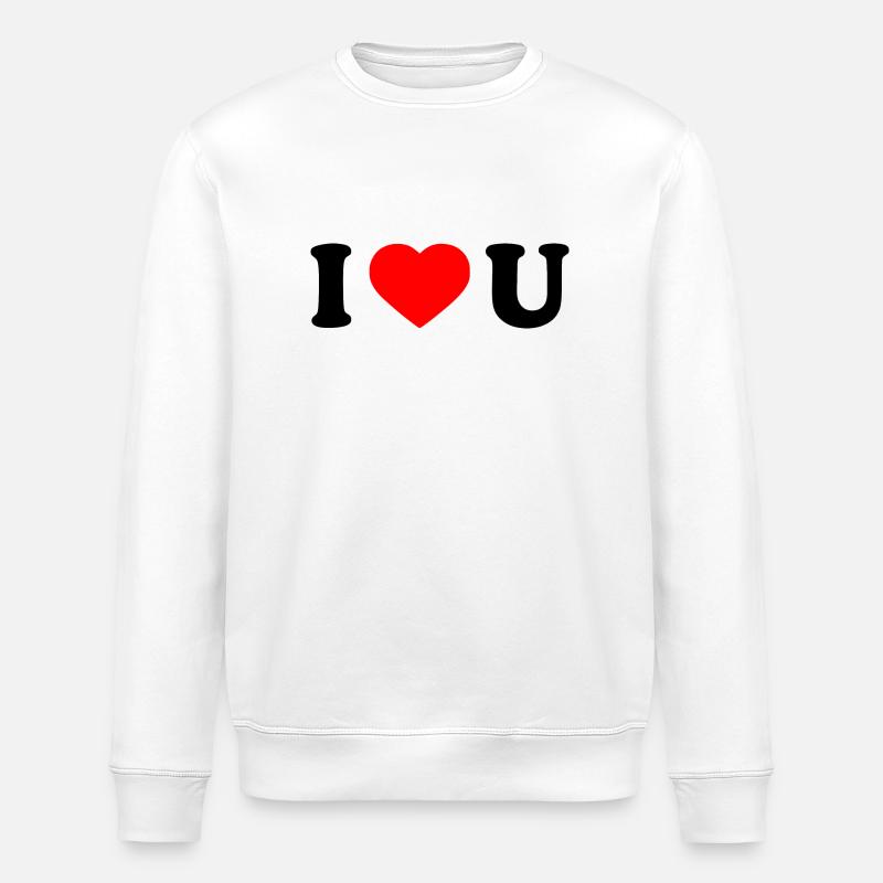 I love u - Stanley/Stella Unisex Bio-Sweatshirt ROLLER - Weiß