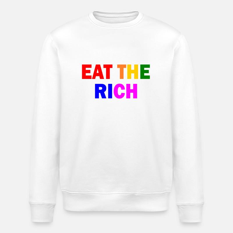 Eat the rich - Stanley/Stella Unisex Bio-Sweatshirt ROLLER - Weiß