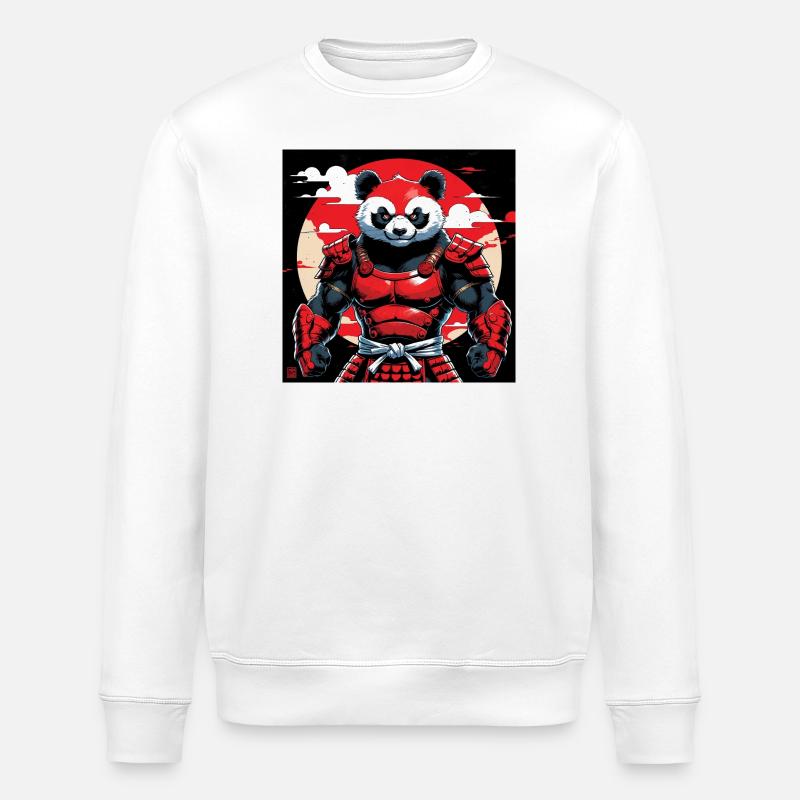 Panda Rouge Zen - Sweat bio ROLLER Stanley/Stella Unisexe - blanc