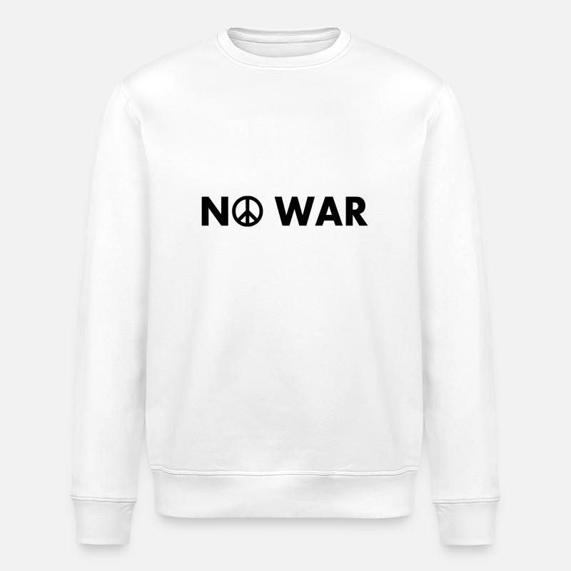 No war - Stanley/Stella ROLLER Unisex Organic Sweatshirt - white