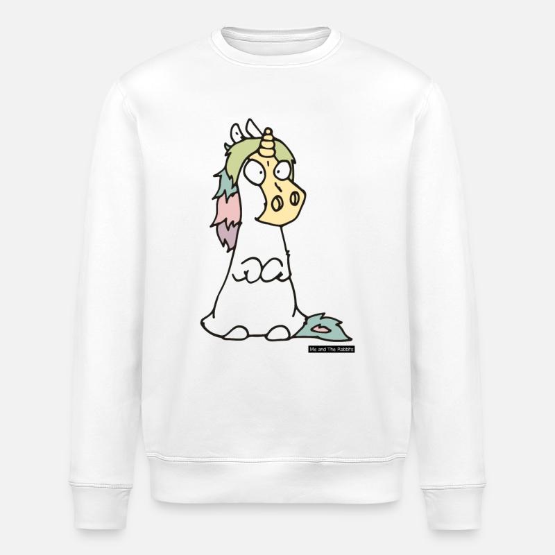 Pferd # 1 - Stanley/Stella Unisex Bio-Sweatshirt ROLLER - Weiß