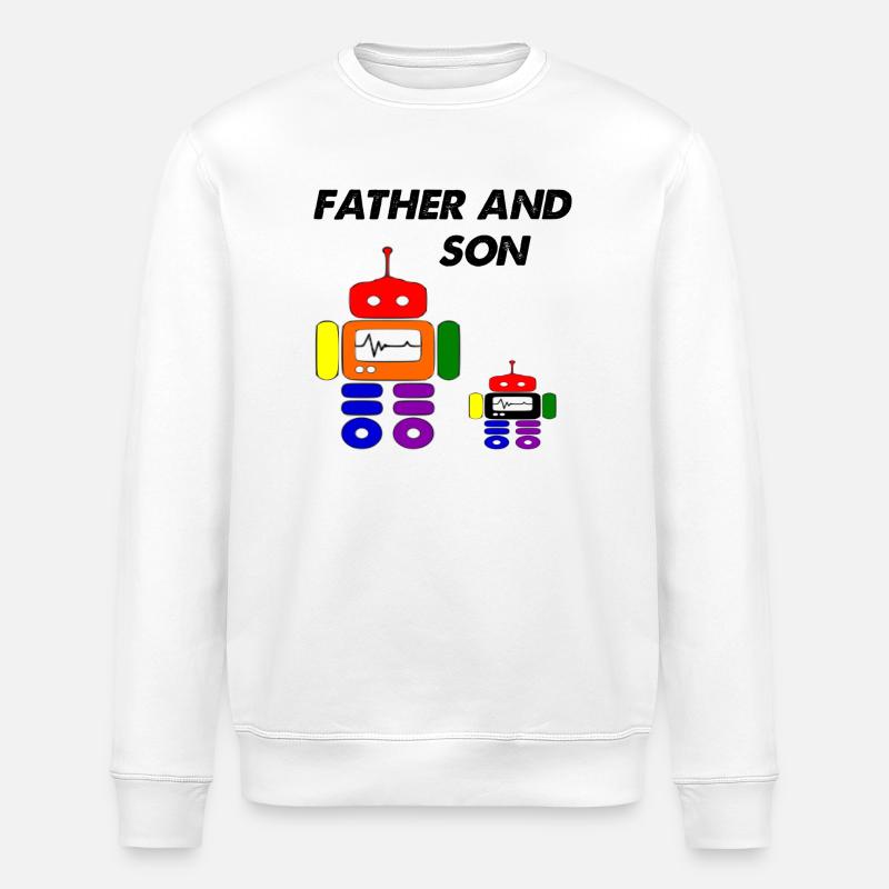 Vater und Sohn - Stanley/Stella Unisex Bio-Sweatshirt ROLLER - Weiß