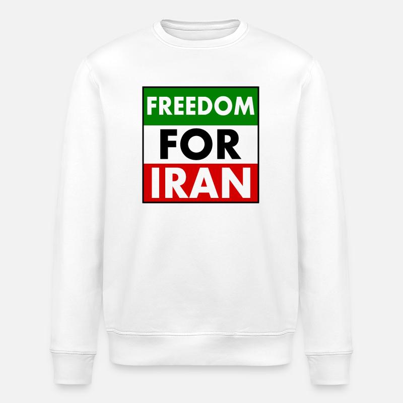 Freedom for iran - Stanley/Stella ROLLER Unisex Organic Sweatshirt - white