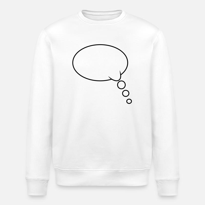 Pensée : Bubble Design - Sweat bio ROLLER Stanley/Stella Unisexe - blanc