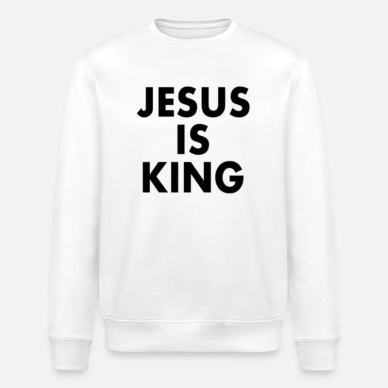 Jesus is king - Stanley/Stella Unisex Bio-Sweatshirt ROLLER - Weiß