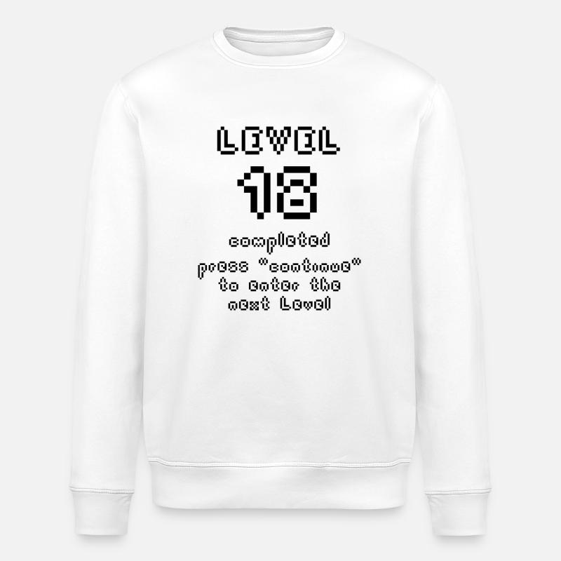 Level 18 ans - Sweat bio ROLLER Stanley/Stella Unisexe - blanc