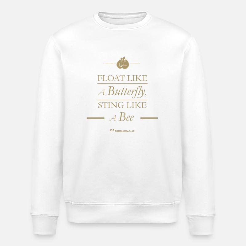 Butterfly Bee! Gold. - Stanley/Stella Unisex Bio-Sweatshirt ROLLER - Weiß