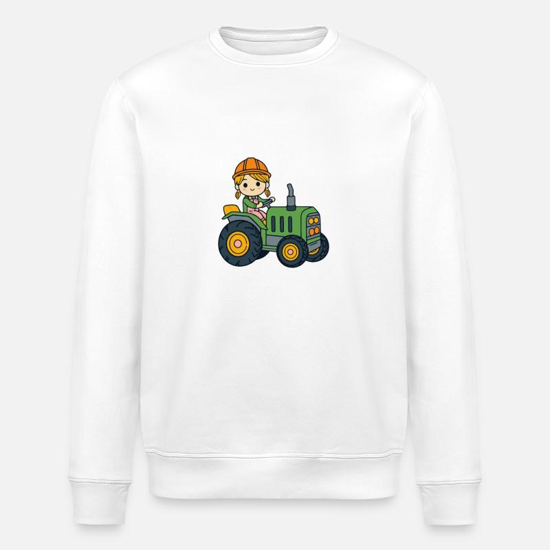 Sophia Name Traktor - Stanley/Stella Unisex Bio-Sweatshirt ROLLER - Weiß