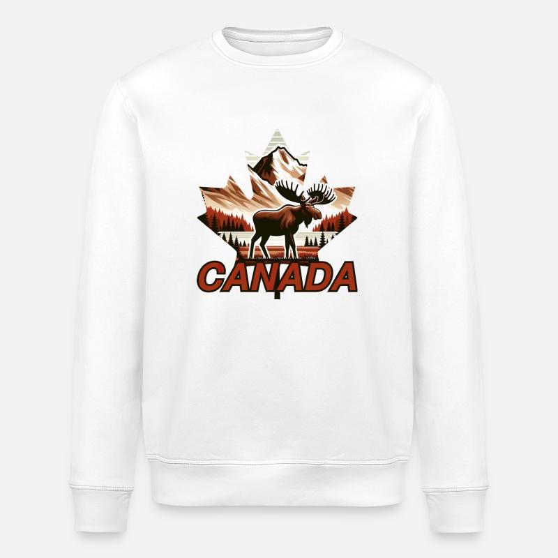 Kanada 11 - Stanley/Stella Unisex Bio-Sweatshirt ROLLER - Weiß