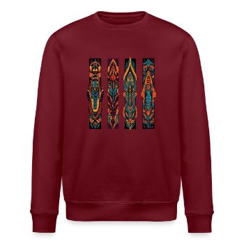 Geschnitzte Säulen Inkas und Azteken - Stanley/Stella Unisex Bio-Sweatshirt ROLLER - Weiß - Vorne - Nik (191cm)
