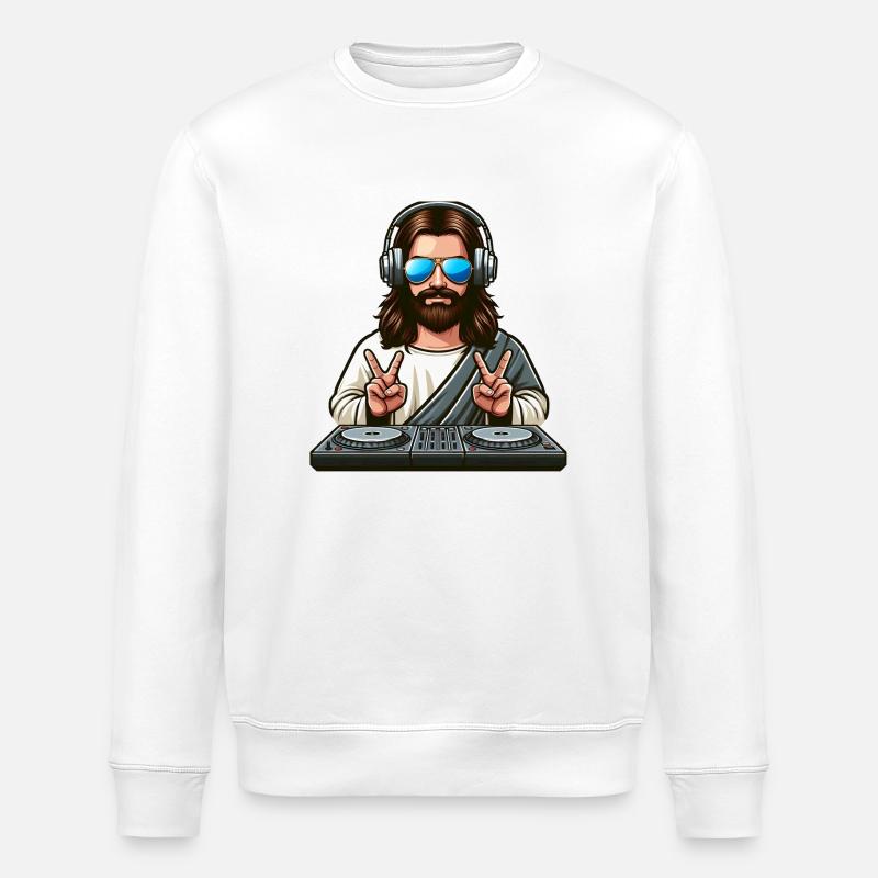DJ Jésus - Sweat bio ROLLER Stanley/Stella Unisexe - blanc