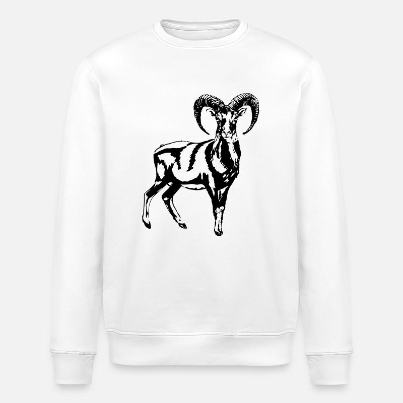 Mouflon - Sweat bio ROLLER Stanley/Stella Unisexe - blanc