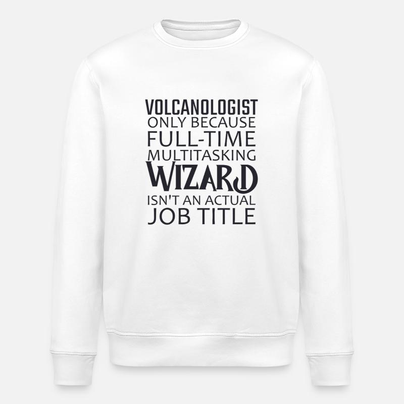 Volcanologue Sorcier Volcanologie - Sweat bio ROLLER Stanley/Stella Unisexe - blanc